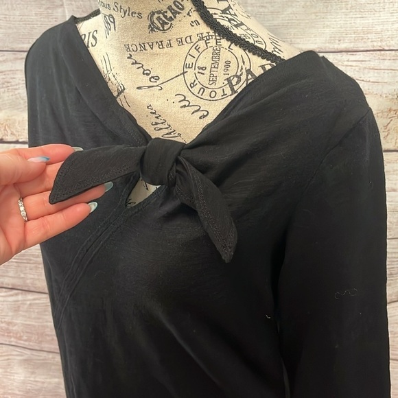 Elliott Lauren Black Bow Top Size Small - Picture 3 of 7